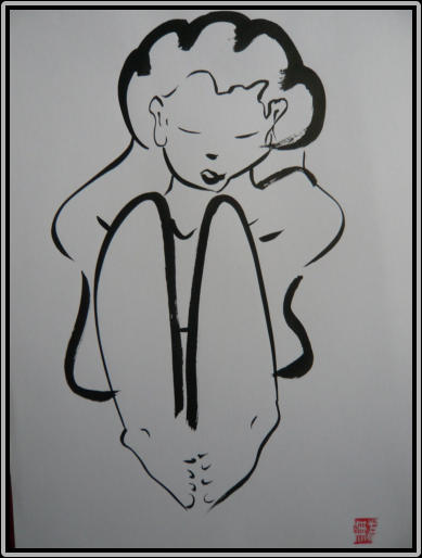 The Child   chinese ink   42 cm x 30 cm
