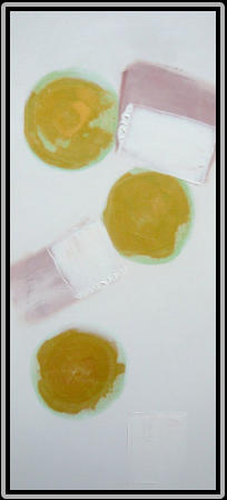 GREENSPOT ON WHITE   30 cm x 70 cm, oil on canvas