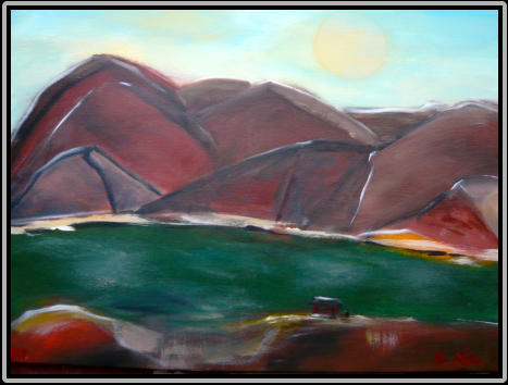 Mountains and sea  70,0cm x 90,0cm Acrylic on canvas 