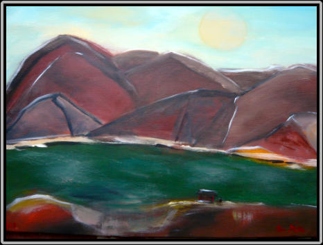 Mountains and sea  70,0cm x 90,0cm Acrylic on canvas 